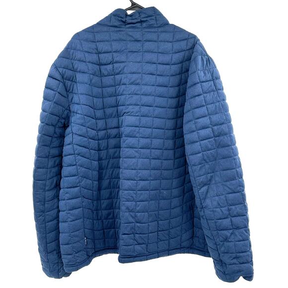 Ben Sherman‎ Size XXL Quilted Coat Jacket Blue Zip Up Pockets Winter Cold Layer - Picture 2 of 5